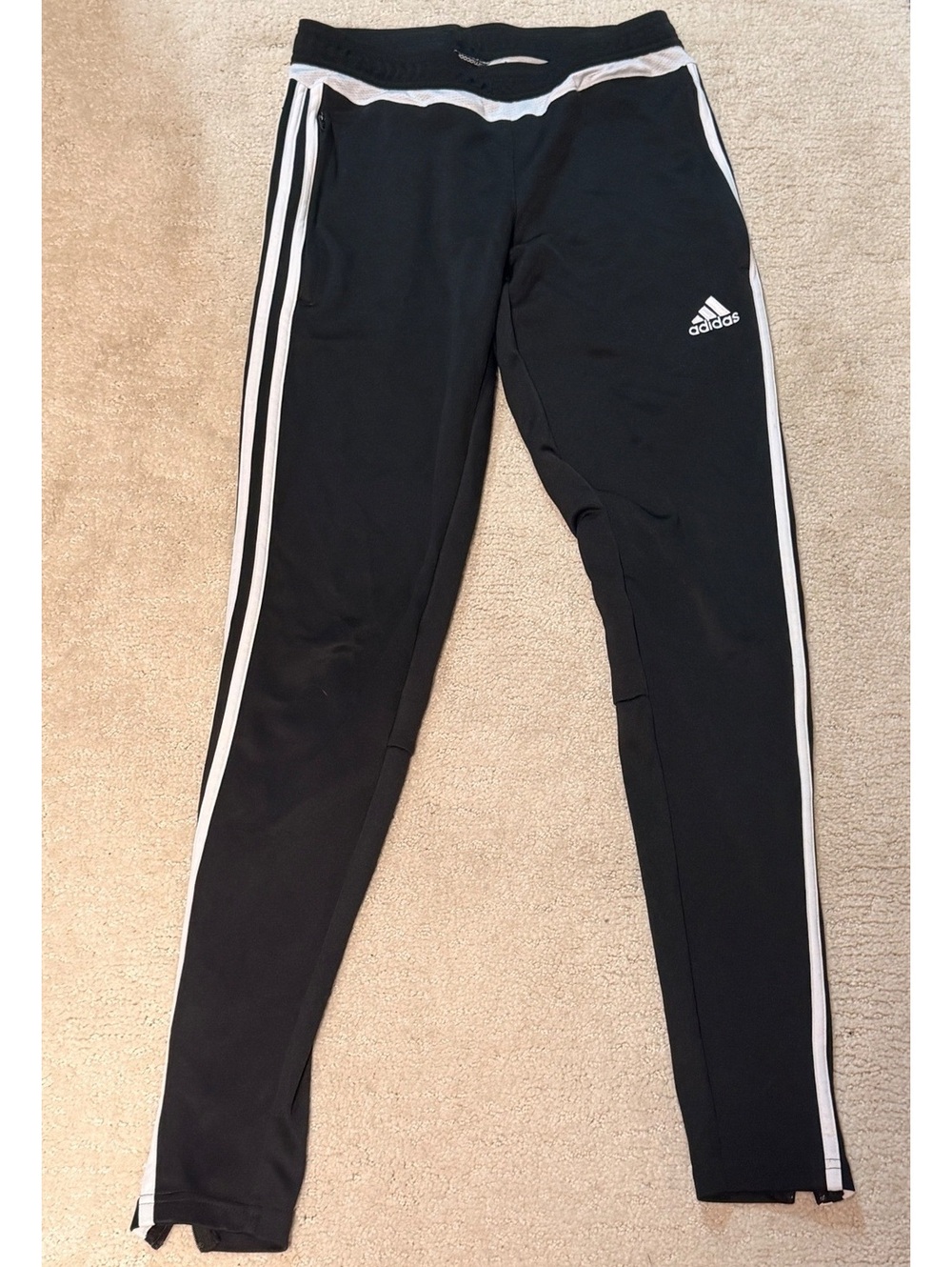 Adidas Women’s ClimaCool Black 3-Stripes Training Leggings XS